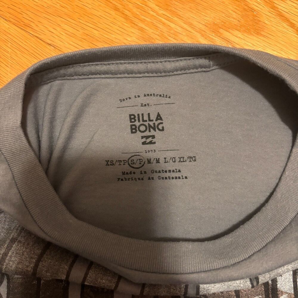 Billabong Ladies Logo Gray Long Sleeve T-Shirt Size S/P STYLE# JT87NBIT - Picture 4 of 6